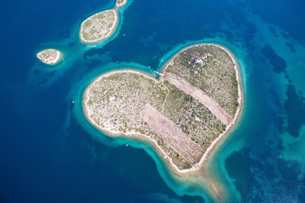 Galesnjak, l'île en forme de coeur en Croatie